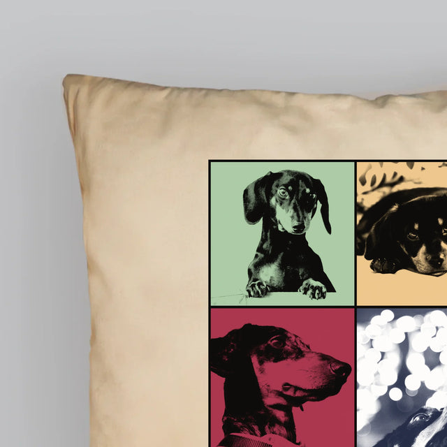 Fotokoláž: Štěně Jak Taylor - Polštář