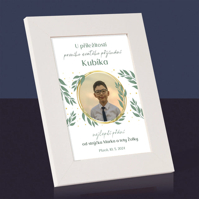 Fotka A Textem: U Příležitosti Prvního Svatého Přijímání - Fotorámeček