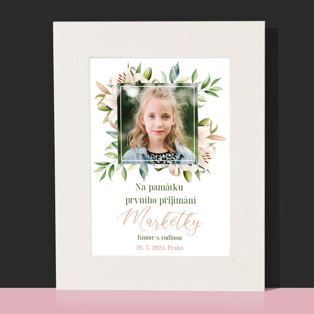 Fotka A Textem: Na Památku Prvního Přijímání - Fotorámeček