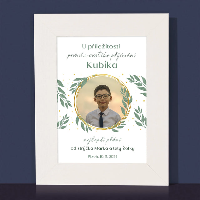 Fotka A Textem: U Příležitosti Prvního Svatého Přijímání - Fotorámeček