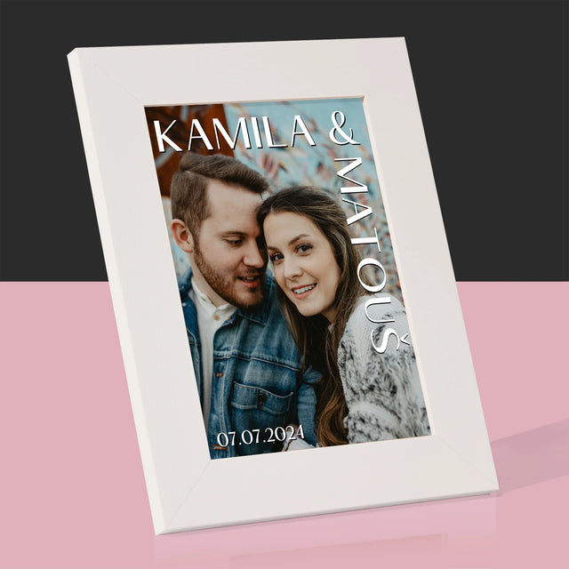 Fotka A Textem: Jména Svatba - Fotorámeček