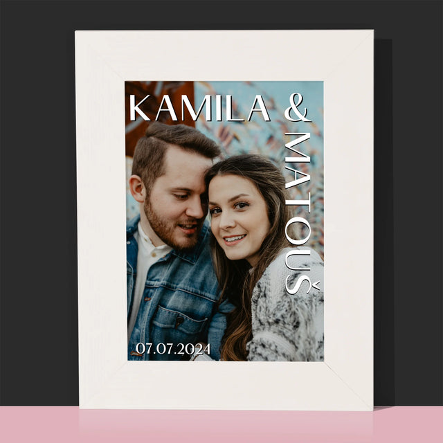 Fotka A Textem: Jména Svatba - Fotorámeček