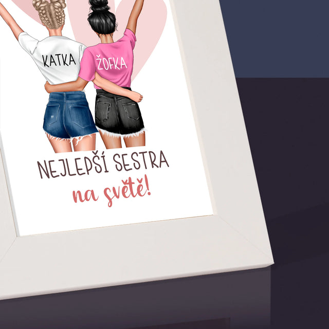 Designér Postav: Nejlepší Sestra Na Světě - Fotorámeček