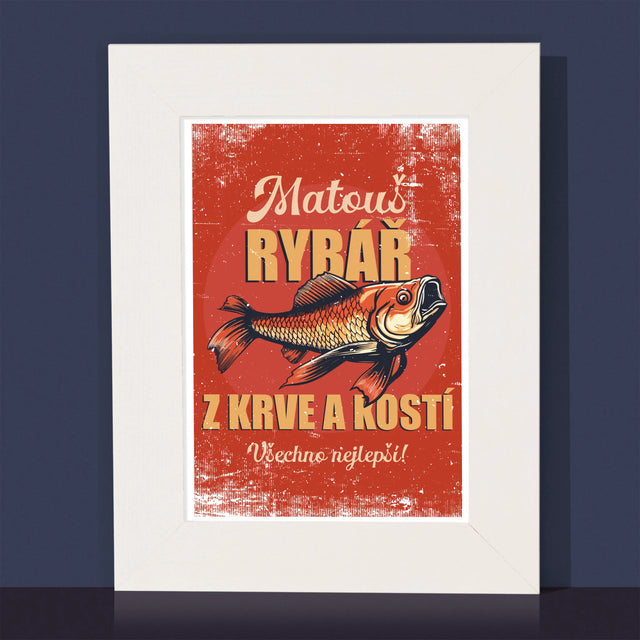 Jméno A Nápis: Rybář Z Krve A Kostí - Fotorámeček