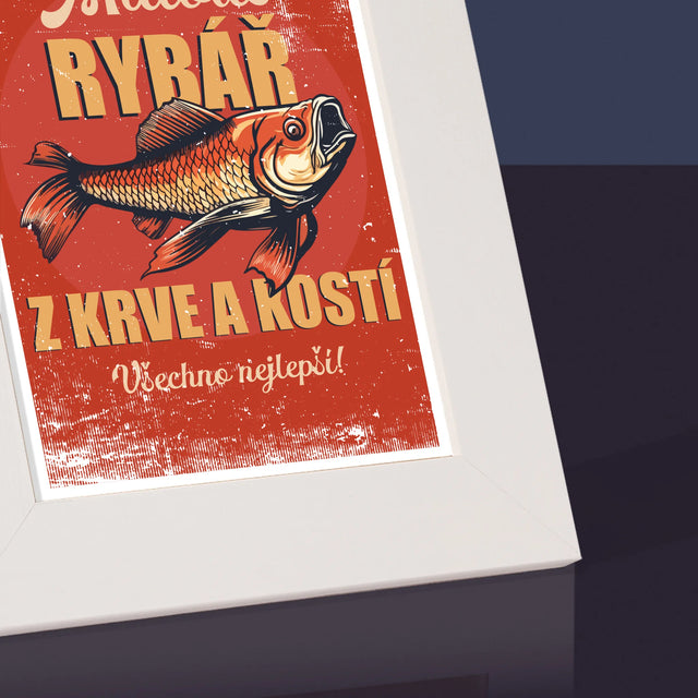 Jméno A Nápis: Rybář Z Krve A Kostí - Fotorámeček