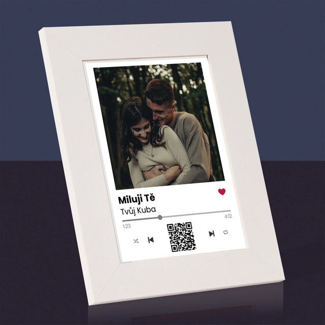 Fotka A Textem: Spotify S Kódem Qr - Fotorámeček