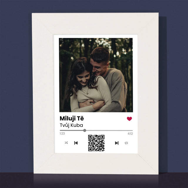 Fotka A Textem: Spotify S Kódem Qr - Fotorámeček