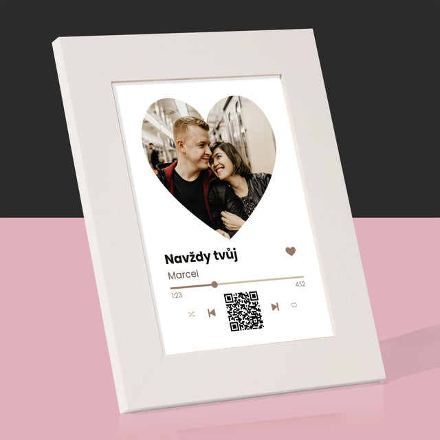 Fotka A Textem: Naše Píseň Na Qr - Fotorámeček