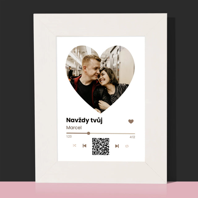 Fotka A Textem: Naše Píseň Na Qr - Fotorámeček