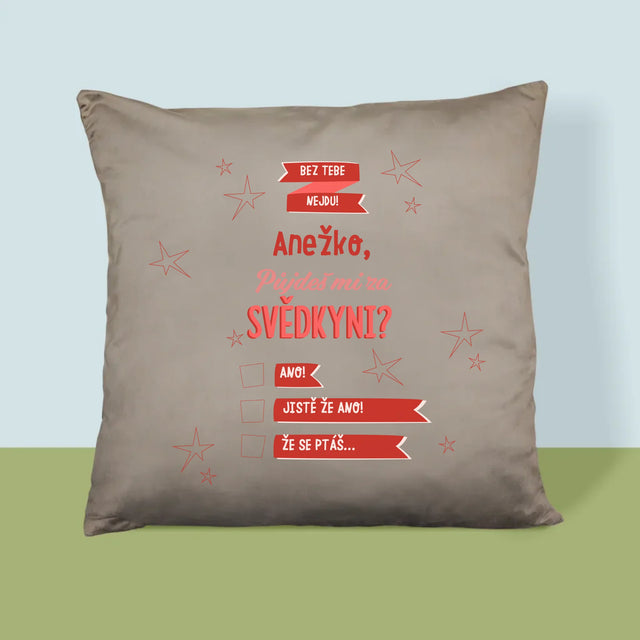 Jméno A Nápis: Bez Tebe Nejdu - Polštář