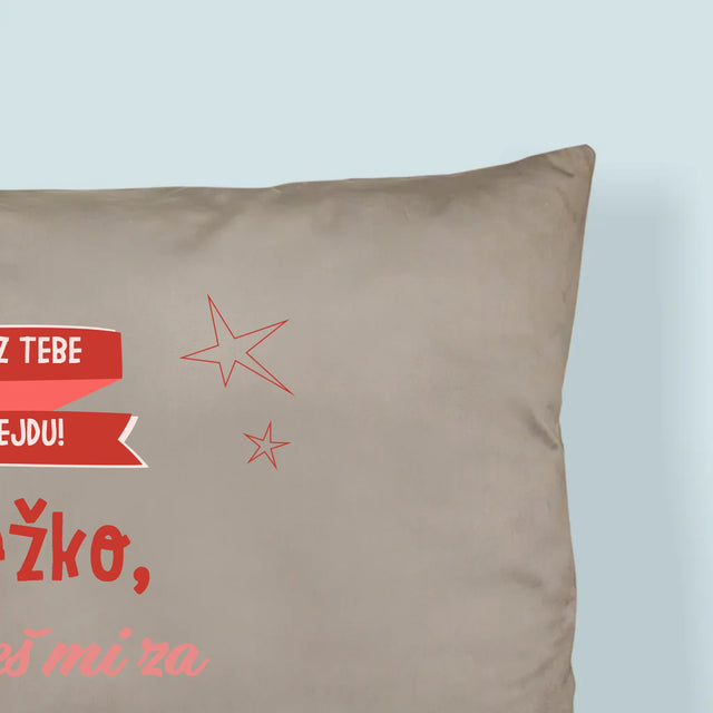 Jméno A Nápis: Bez Tebe Nejdu - Polštář