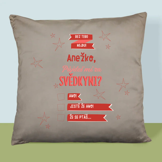 Jméno A Nápis: Bez Tebe Nejdu - Polštář