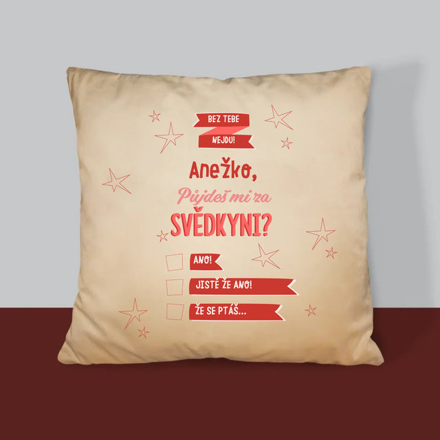 Jméno A Nápis: Bez Tebe Nejdu - Polštář