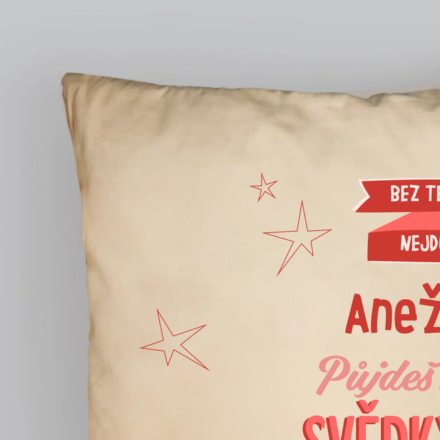 Jméno A Nápis: Bez Tebe Nejdu - Polštář