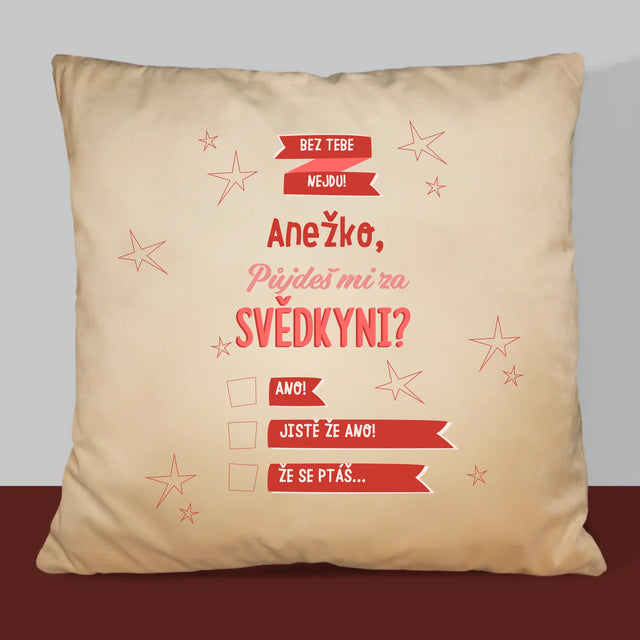 Jméno A Nápis: Bez Tebe Nejdu - Polštář