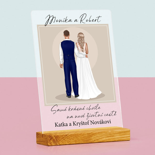 Designér Postav: Novomanželé - Tisk Na Akrylovém Skle