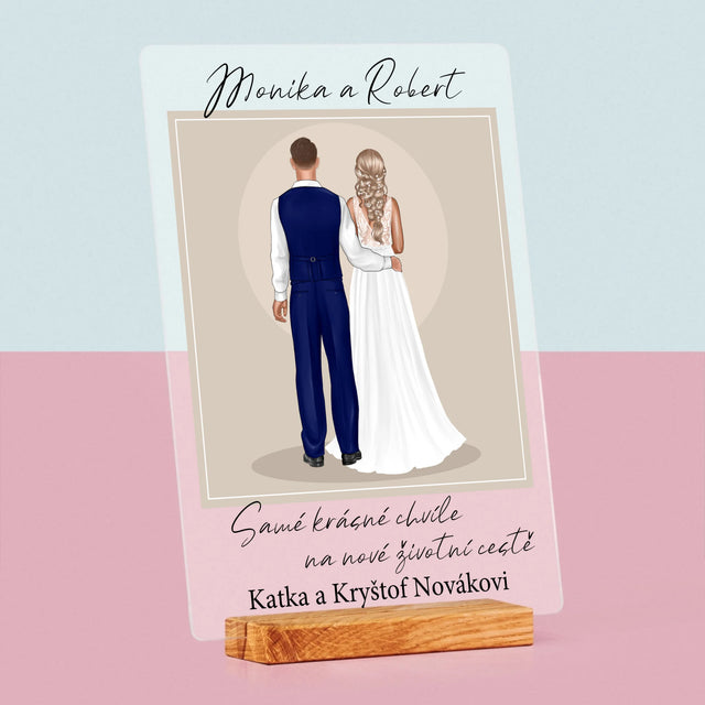 Designér Postav: Novomanželé - Tisk Na Akrylovém Skle