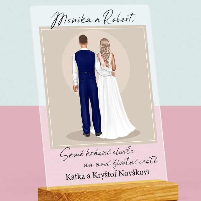 Designér Postav: Novomanželé - Tisk Na Akrylovém Skle