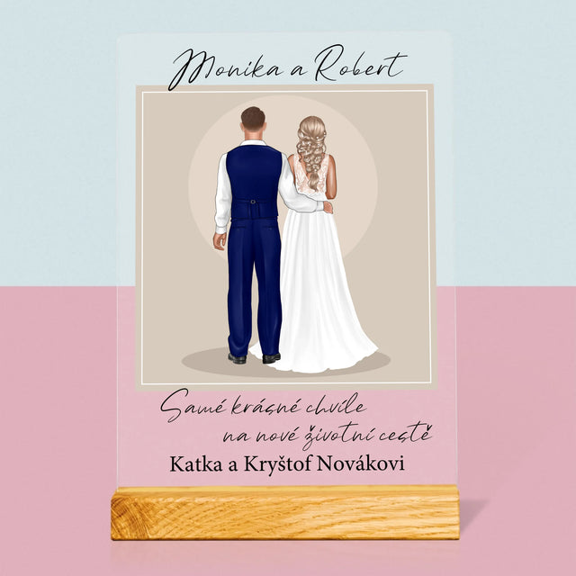 Designér Postav: Novomanželé - Tisk Na Akrylovém Skle