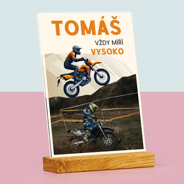 Fotka A Textem: Vždy Míří Vysoko - Tisk Na Akrylovém Skle