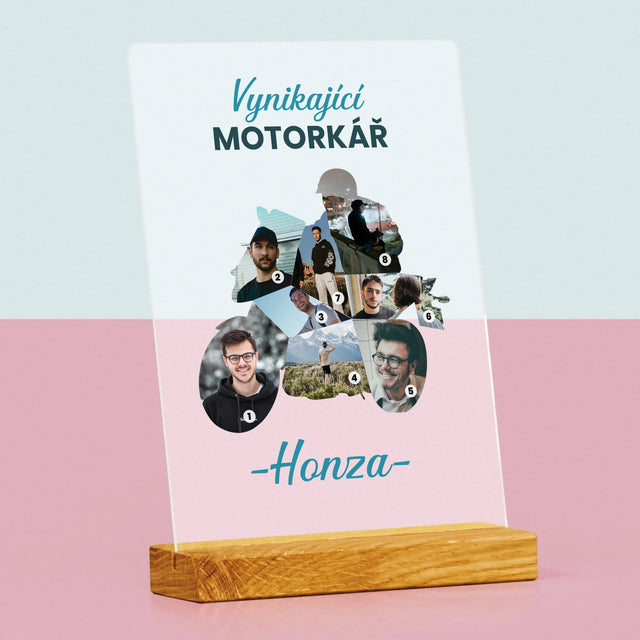 Tvar Z Fotek: Vynikající Motorkář - Tisk Na Akrylovém Skle