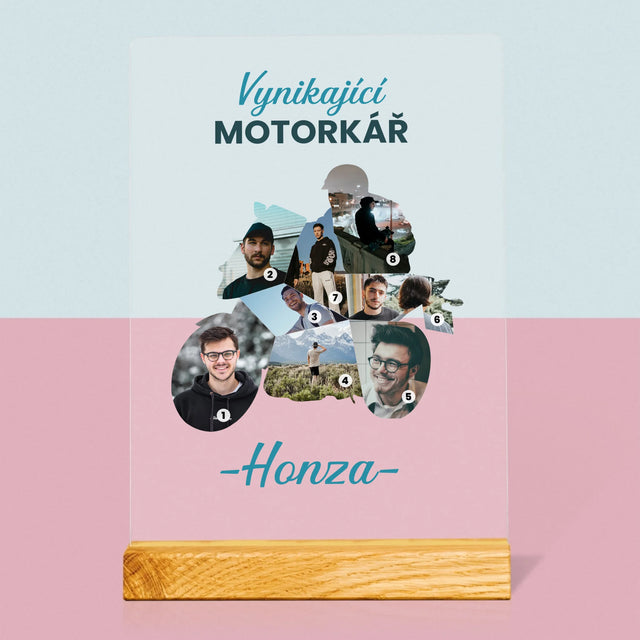 Tvar Z Fotek: Vynikající Motorkář - Tisk Na Akrylovém Skle
