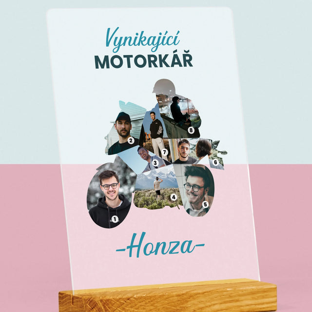 Tvar Z Fotek: Vynikající Motorkář - Tisk Na Akrylovém Skle