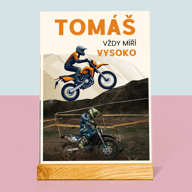 Fotka A Textem: Vždy Míří Vysoko - Tisk Na Akrylovém Skle