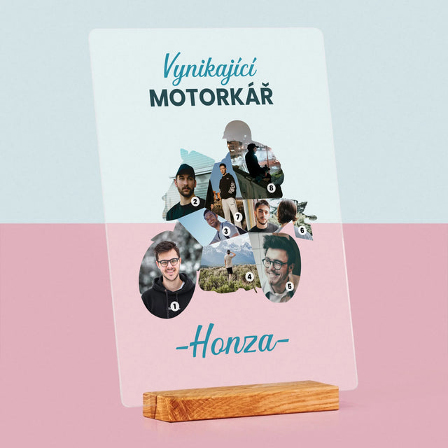 Tvar Z Fotek: Vynikající Motorkář - Tisk Na Akrylovém Skle