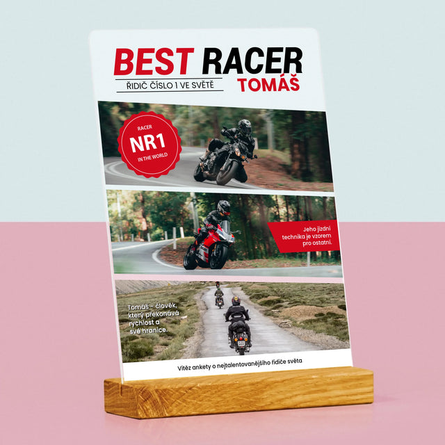 Obálka Časopisu: Best Racer - Tisk Na Akrylovém Skle