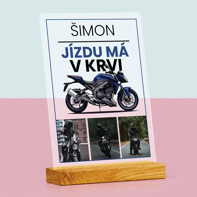 Fotokoláž: Jízdu Má V Krvi - Tisk Na Akrylovém Skle