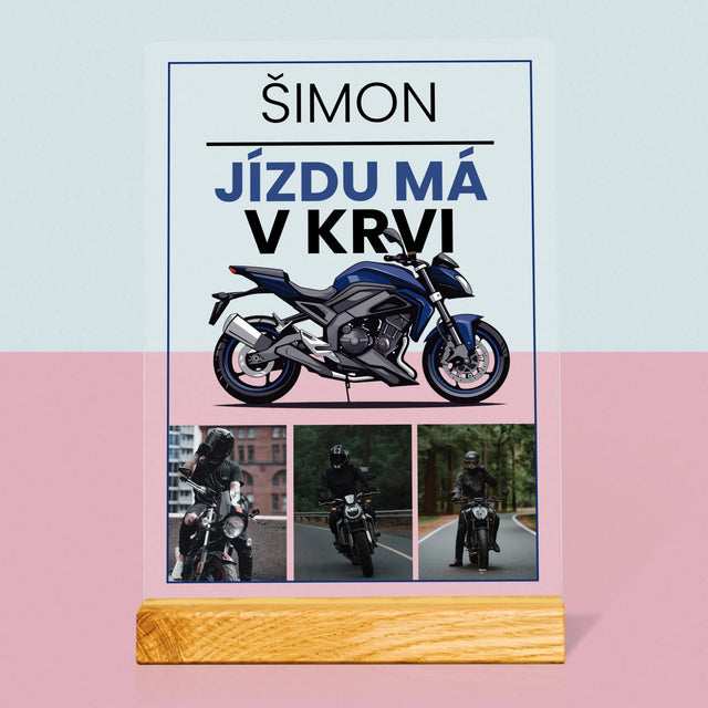 Fotokoláž: Jízdu Má V Krvi - Tisk Na Akrylovém Skle