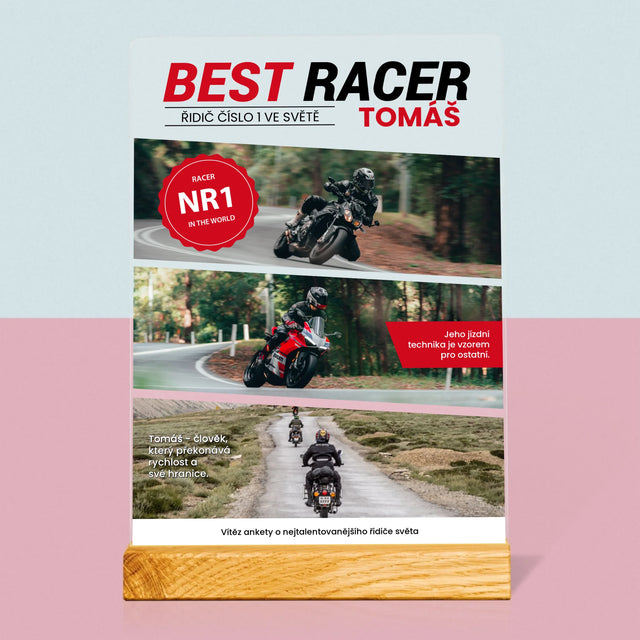 Obálka Časopisu: Best Racer - Tisk Na Akrylovém Skle