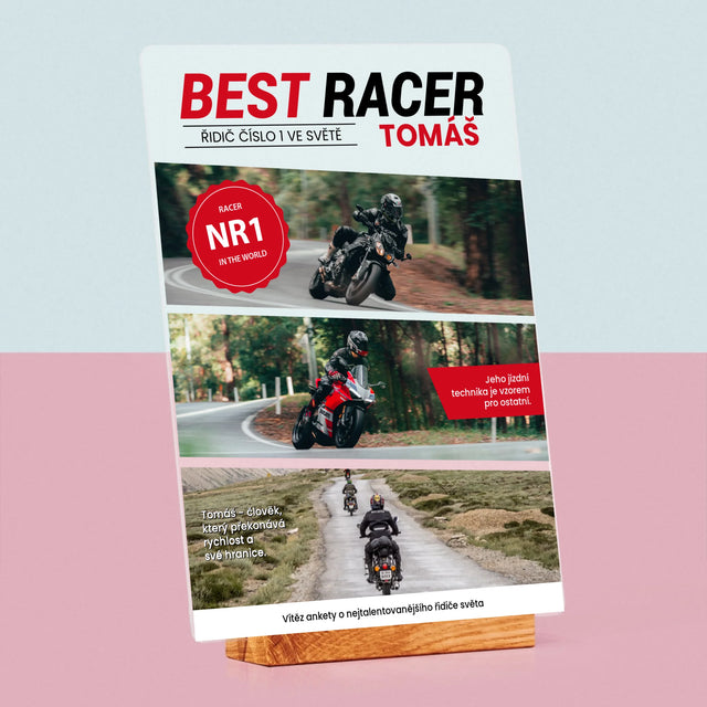 Obálka Časopisu: Best Racer - Tisk Na Akrylovém Skle
