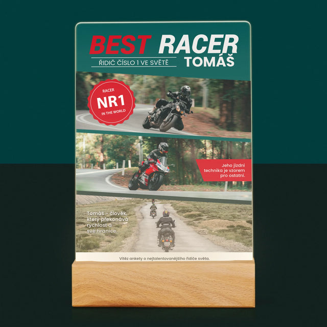 Obálka Časopisu: Best Racer - Tisk Na Akrylovém Skle