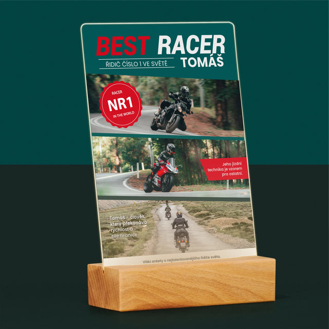 Obálka Časopisu: Best Racer - Tisk Na Akrylovém Skle