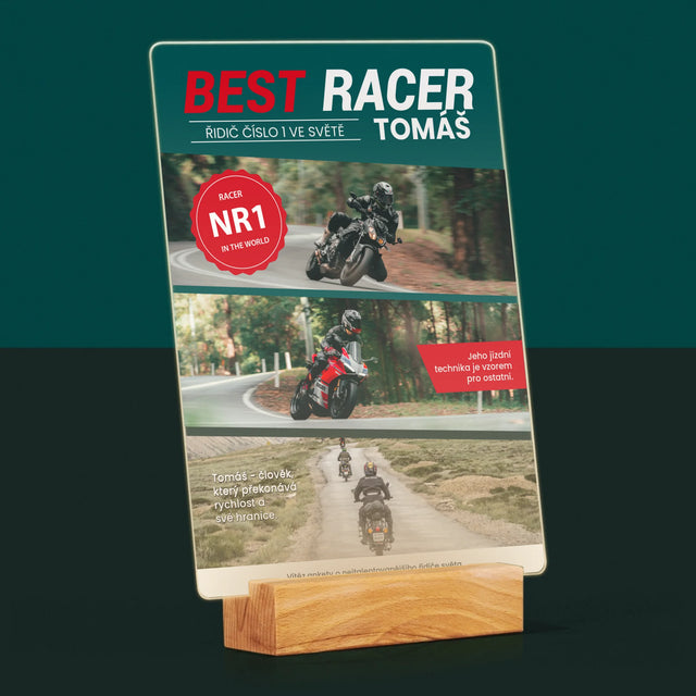 Obálka Časopisu: Best Racer - Tisk Na Akrylovém Skle