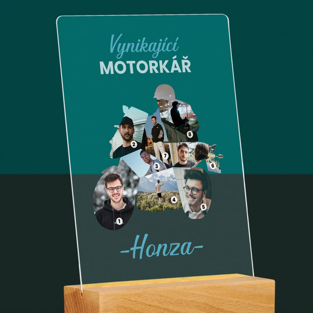 Tvar Z Fotek: Vynikající Motorkář - Tisk Na Akrylovém Skle