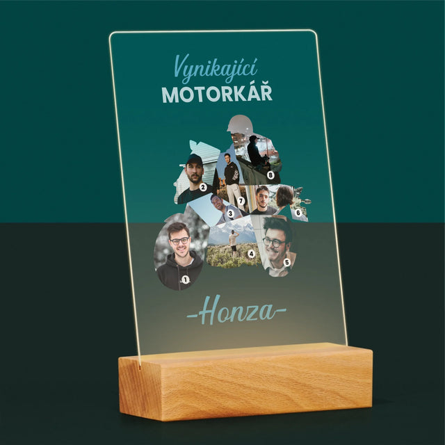 Tvar Z Fotek: Vynikající Motorkář - Tisk Na Akrylovém Skle