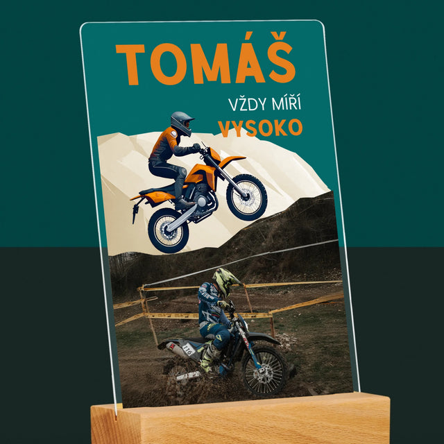 Fotka A Textem: Vždy Míří Vysoko - Tisk Na Akrylovém Skle