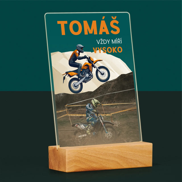 Fotka A Textem: Vždy Míří Vysoko - Tisk Na Akrylovém Skle