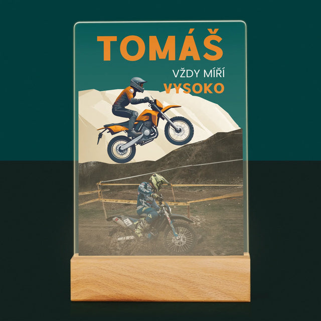 Fotka A Textem: Vždy Míří Vysoko - Tisk Na Akrylovém Skle