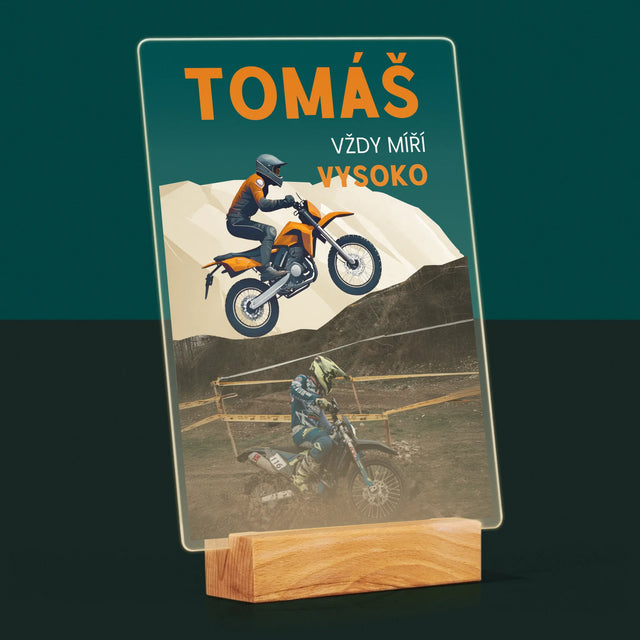 Fotka A Textem: Vždy Míří Vysoko - Tisk Na Akrylovém Skle