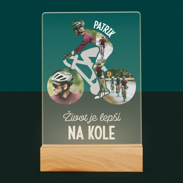 Tvar Z Fotek: Život Je Lepší Na Kole - Tisk Na Akrylovém Skle