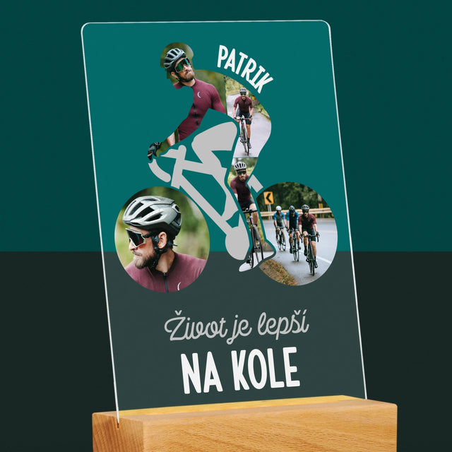 Tvar Z Fotek: Život Je Lepší Na Kole - Tisk Na Akrylovém Skle