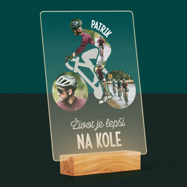 Tvar Z Fotek: Život Je Lepší Na Kole - Tisk Na Akrylovém Skle