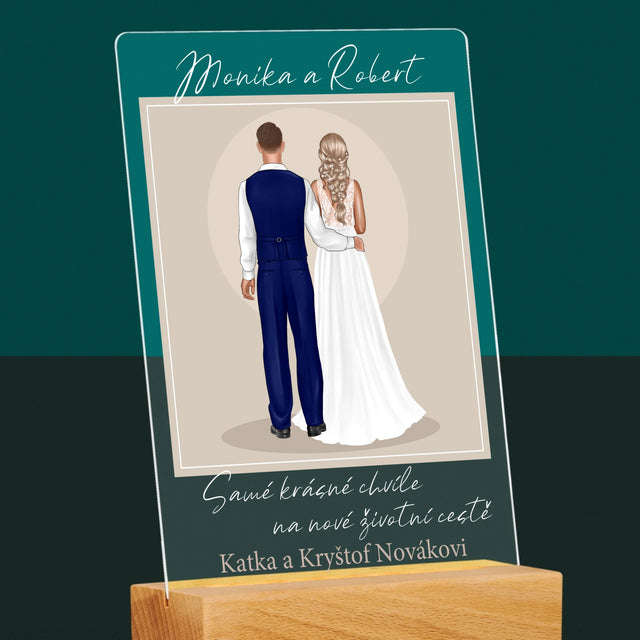 Designér Postav: Novomanželé - Tisk Na Akrylovém Skle