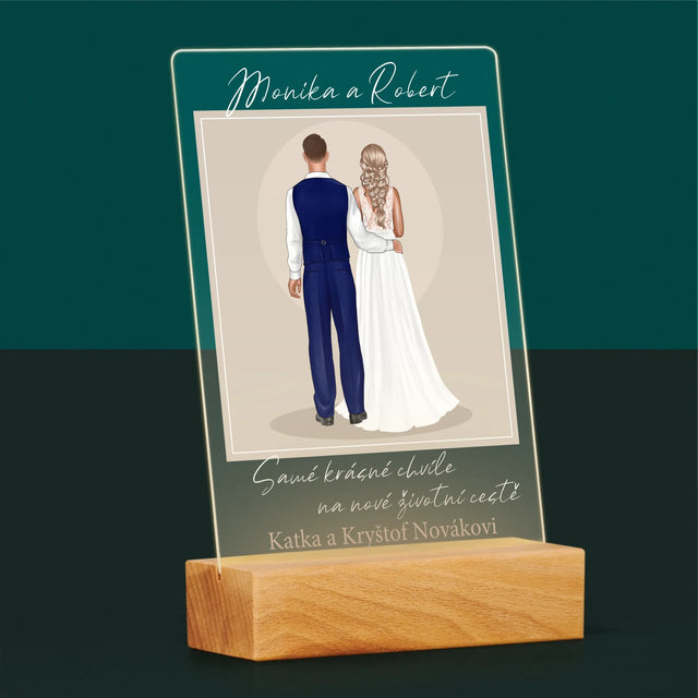 Designér Postav: Novomanželé - Tisk Na Akrylovém Skle