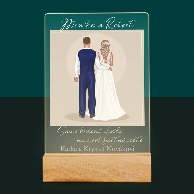 Designér Postav: Novomanželé - Tisk Na Akrylovém Skle