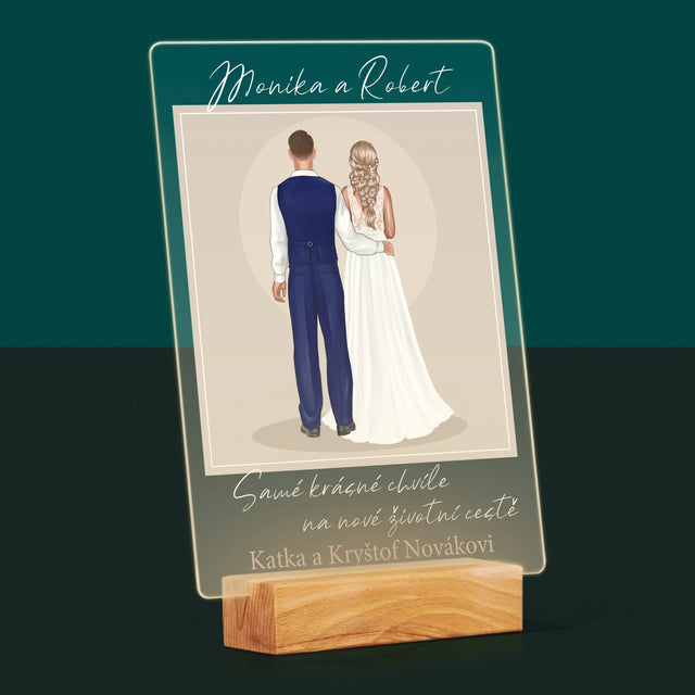 Designér Postav: Novomanželé - Tisk Na Akrylovém Skle